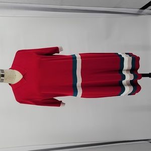 Ted Baker London Deep Pink Collared Midi Dress  Size 10